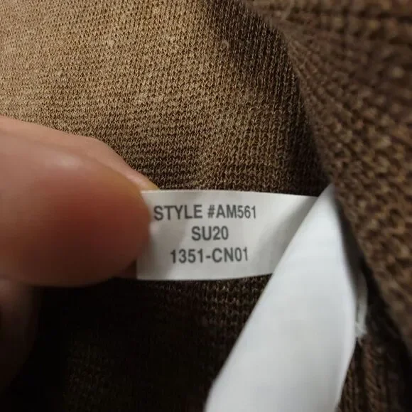 J CREW Long Linen Knit Juliette Collarless Sweater Blazer Old Money Medium Brown - Picture 6 of 7